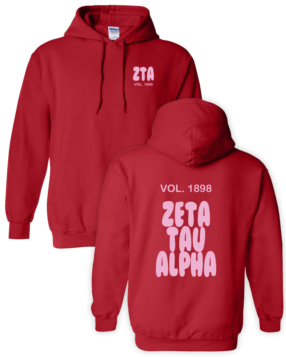 Zeta Tau Alpha Yin-Yang Surf Sorority Hoodie Mineral Wash Tie Dye deals | Greek Life Sweatshirt | Zeta comfy hoodie