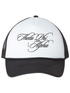 Cursive Theta Phi Alpha Black Trucker Hat