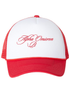 Cursive Alpha Omicron Pi Red Trucker Hat