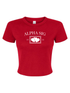 Double Heart Crop Tee- Alpha Sigma Alpha