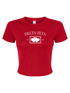Double Heart Crop Tee- Delta Zeta