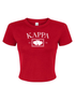Double Heart Crop Tee- Kappa Kappa Gamma