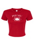 Double Heart Crop Tee- Phi Mu