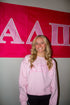 Pink Gingham Sweatshirt- Alpha Delta Pi