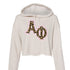 Slant Cheetah Alpha Phi Cropped Hoodie