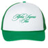 Cursive Alpha Sigma Tau Green Trucker Hat