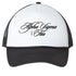Cursive Alpha Sigma Tau Black Trucker Hat