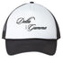 Cursive Delta Gamma Black Trucker Hat