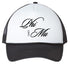 Cursive Phi Mu Black Trucker Hat