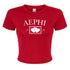 Double Heart Crop Tee- Alpha Epsilon Phi