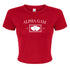 Double Heart Crop Tee- Alpha Gamma Delta