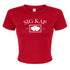 Double Heart Crop Tee- Sigma Kappa