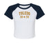 Toledo Varsity Raglan Crop Tee