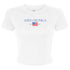 Gingham Flag Crop Tee- Alpha Chi Omega