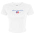 Gingham Flag Crop Tee - Alpha Gamma Delta