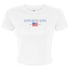 Gingham Flag Crop Tee - Alpha Sigma Alpha