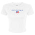 Gingham Flag Crop Tee - Delta Phi Epsilon
