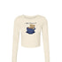 Fall Coffee Cropped Long Sleeve- Alpha Omicron Pi