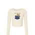 Fall Coffee Cropped Long Sleeve- Delta Delta Delta