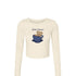 Fall Coffee Cropped Long Sleeve- Delta Gamma