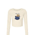 Fall Coffee Cropped Long Sleeve- Delta Zeta