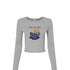 Fall Coffee Cropped Long Sleeve- Theta Phi Alpha